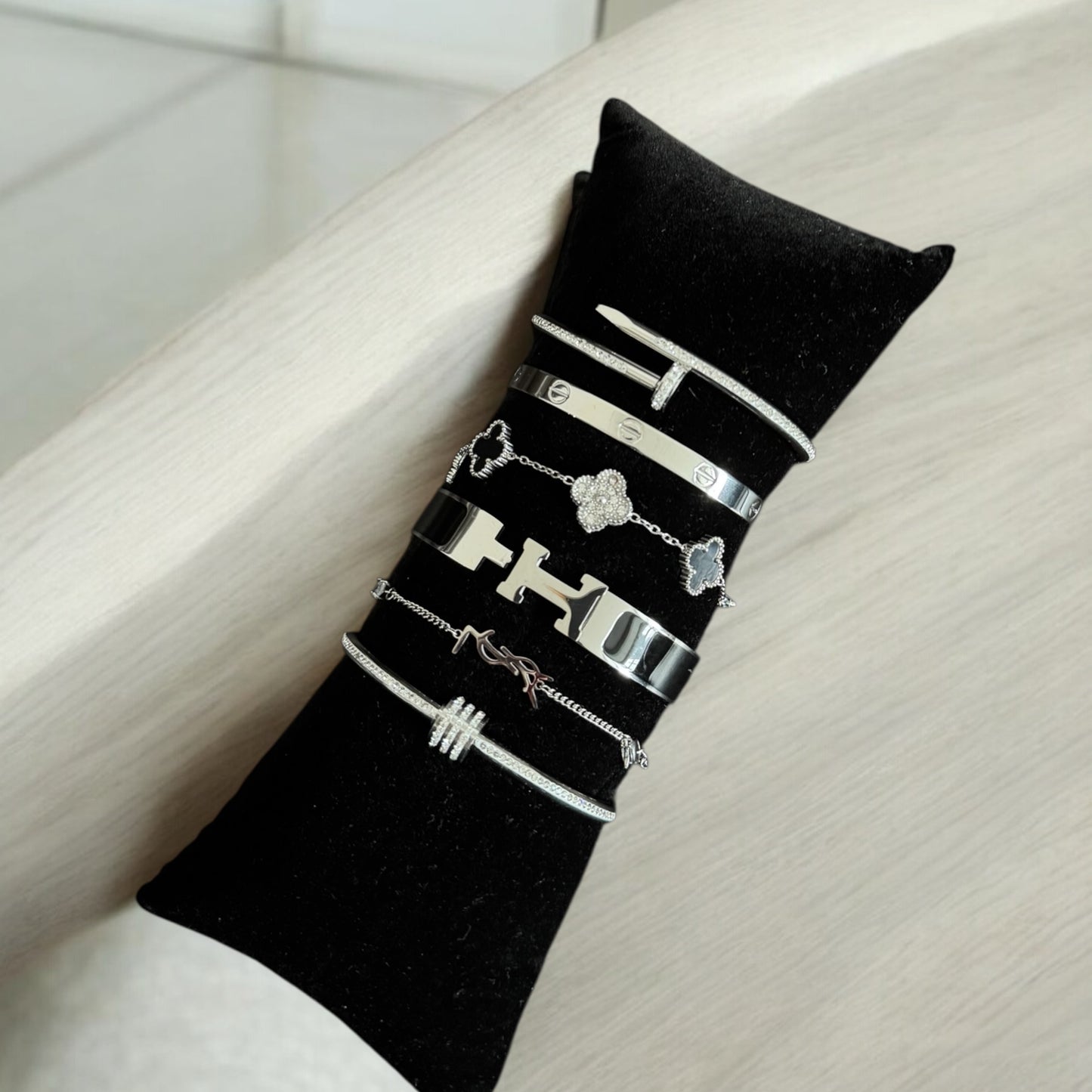 Sawda (Silver & Black) 6pc Stack