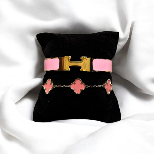 Wardiyyah (Gold & Pink) 2pc Set