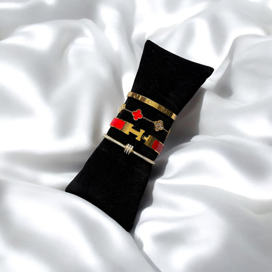 Hamraa (Gold & Red) 4pc Stack